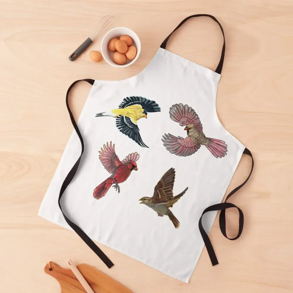 

Garden birds in flight Apron Kitchen on the wall kitchen clothes for men Apron