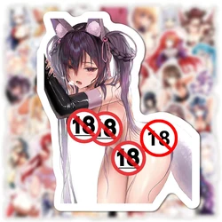 Autocollants Hentai Sexy Anime Girl pour adultes, décalcomanie, jouet graffiti, ordinateur portable, planche à roulettes, moto, vinyle, autocollant Waifu, cadeau bricolage, 10 pièces, 50 pièces, 100 pièces