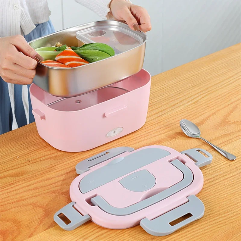 Portable Electric Lunch Box Car Truck&Home US Plug/EU Plug 12V/24V 110V/220V School Bento Rice Cooker Food Container Warmer