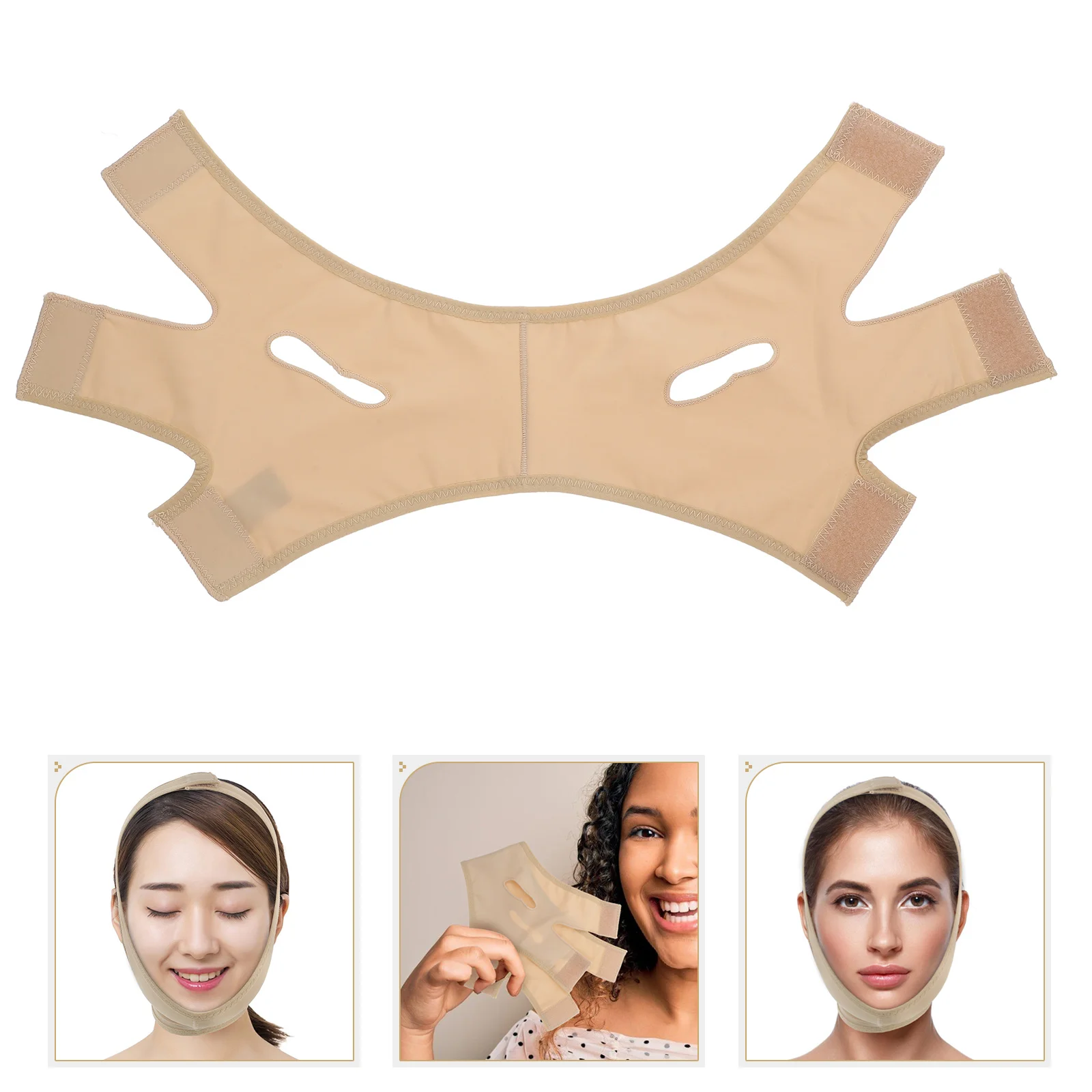 

Face Slimming Mask Size S Breathable Ultra Thin Elastic Face Shaper Cheek Lift Tape Promote Blood Circulation