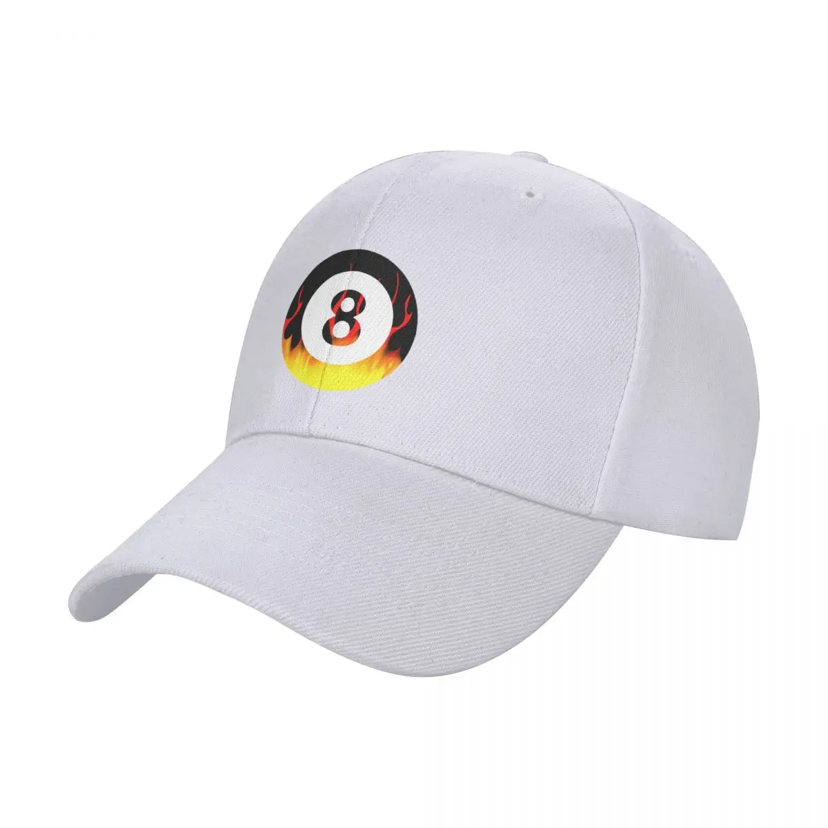 Fiery 8 Ball Baseball Cap Sports Cap Horse Hat Golf Men Women's