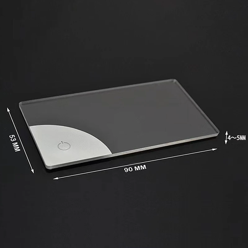 LED 빈 아크릴 빛나는 명함 조명, 투명 이름 태그 보드 배터리 전원, 남자 친구, 아빠용 DIY 선물, 1PC