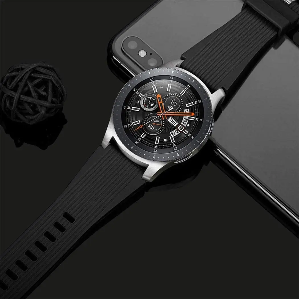 22mm silicone strap For samsung Galaxy wtch 3 Active 2 Gear S3 Huawei watch GT GT2 Soft and comfortable strap for Amazfirt GTR