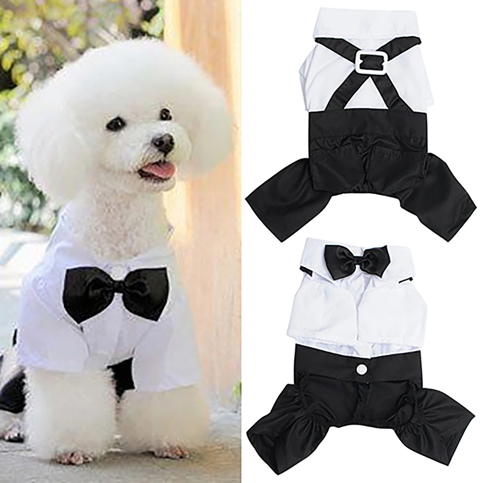 

Cute Male Pet Dog Cat Clothes Pet Dog Cat Wedding Dress Prince Tuxedo Bow Tie Shirt Suit Puppy Cat Jumpsuit Suit Pet Products