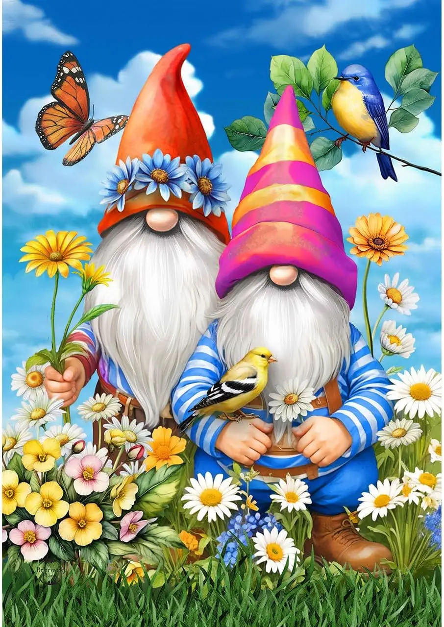 Briarwood Lane Gnomes in the Garden Garden Flag TTL LLG