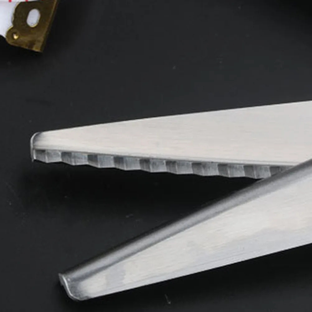 

1pc Pinking Shears Stainless Steel Zig Scissors For Fabric Paper Craft Cutting Dressmaking Sewing Tailor'S Scissors