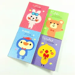 1packs/lot Cute Animal Cartoon Small Kawaii Supplies Stationery  Kraft paper notebook handmade Diary agenda pocket book