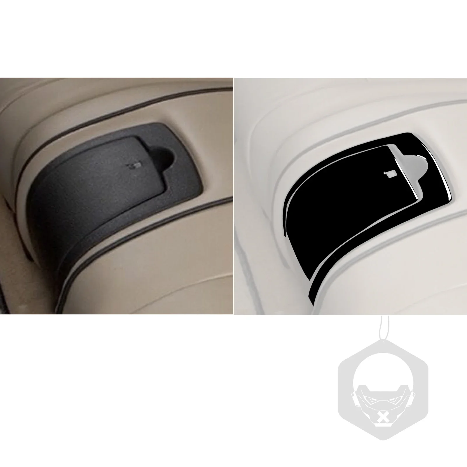 

For Hummer H3 2006-2010 Piano Black Rear Water Cup Holder Storage Panel Trim Cover Car Interior Decoration Accessories Sticker