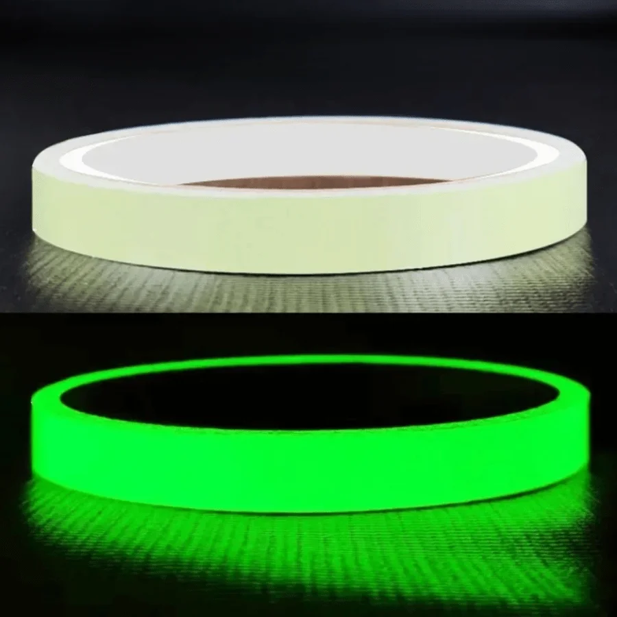 1 Roll1CM*3M Luminous Tape Stair Fire Warning Stickers Stage Green Fluorescent Anti-collision Warning Sticker Luminescent Tape