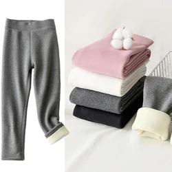 Thickened and Warm Girls Winter Fleece Long Pants Children Comfort Soft Leggings Kids Fashion Outerwear Bottoms School Clothes
