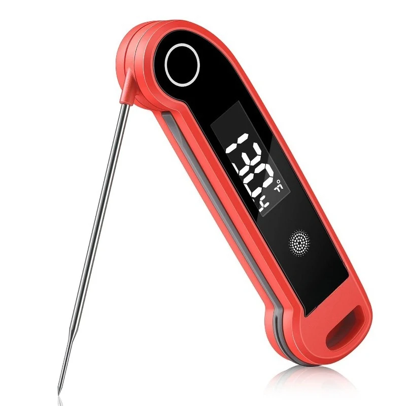 Foldable Calibratable Food Thermometer Magnetic Probe Thermometer For Kitchen Baking BBQ Cooking Use