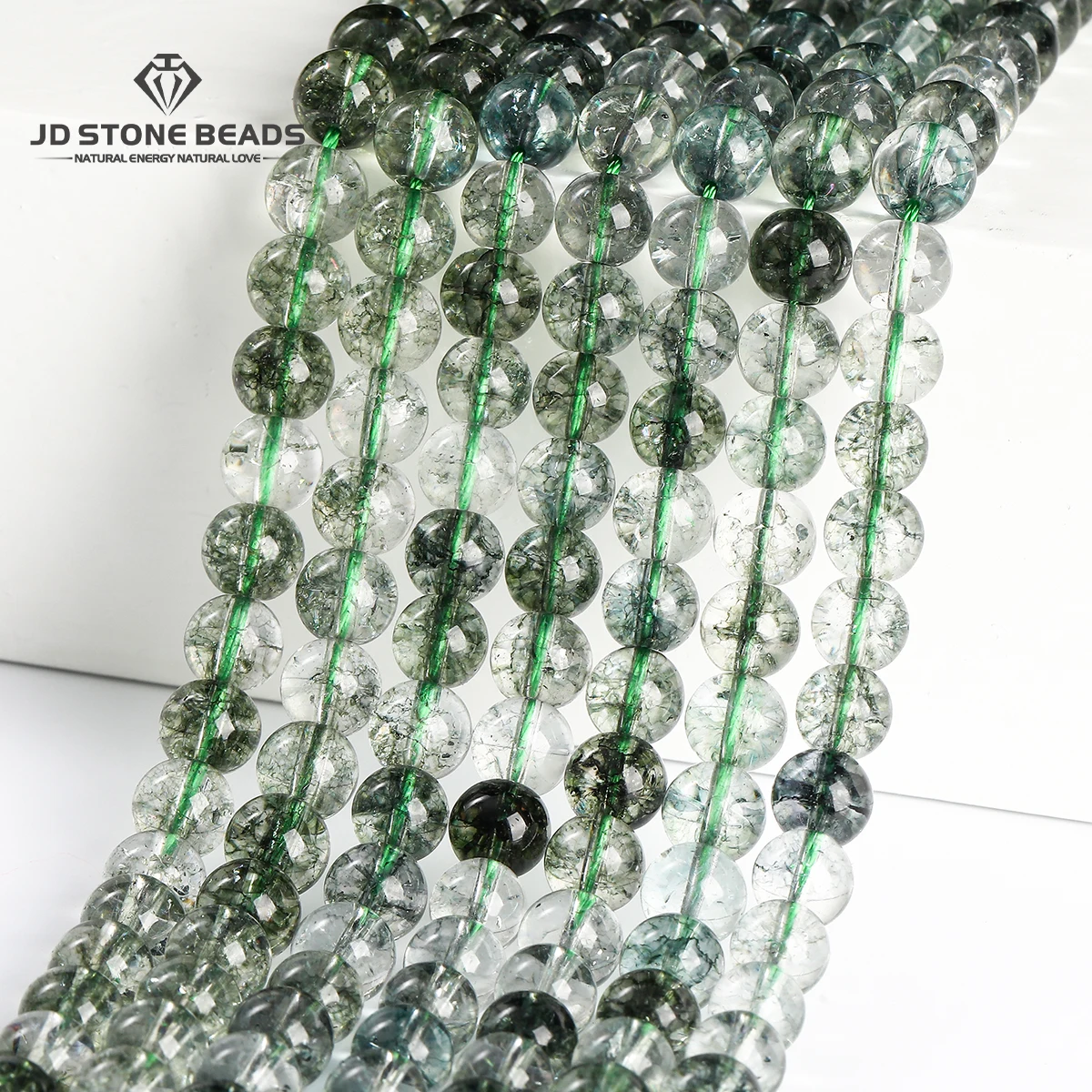 

Высококачественная хрустальная бусина Green Ghost K9, круглая свободная прокладка 6, 8, 10 мм для изготовления ювелирных изделий, ожерелье, браслет, аксессуар 15 дюймов