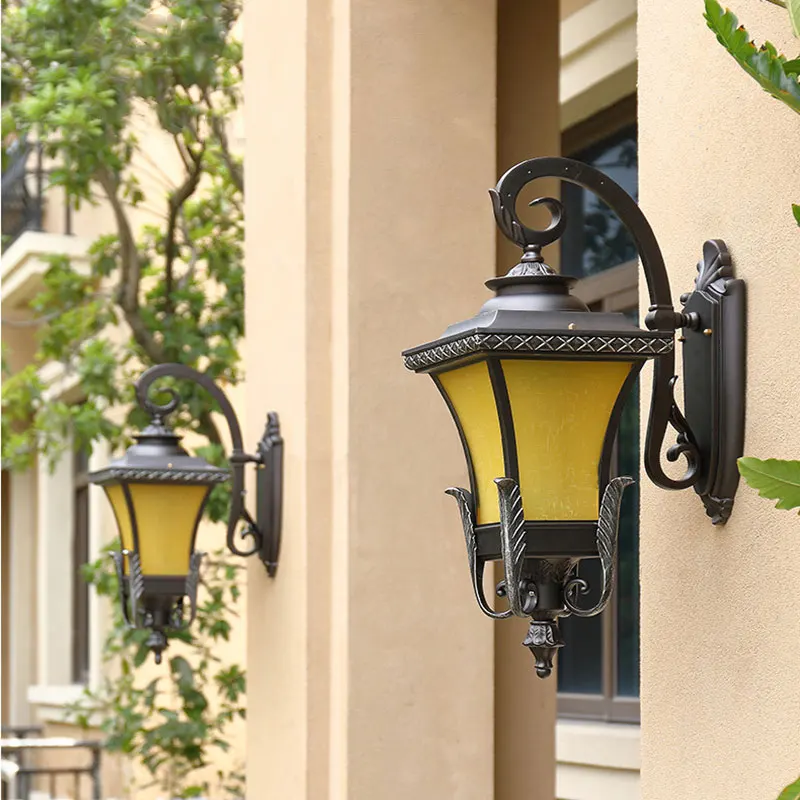 European Style Vintage Waterproof Outdoor Wall Lamp for Balconies Hallways Corridors Courtyard Lighting