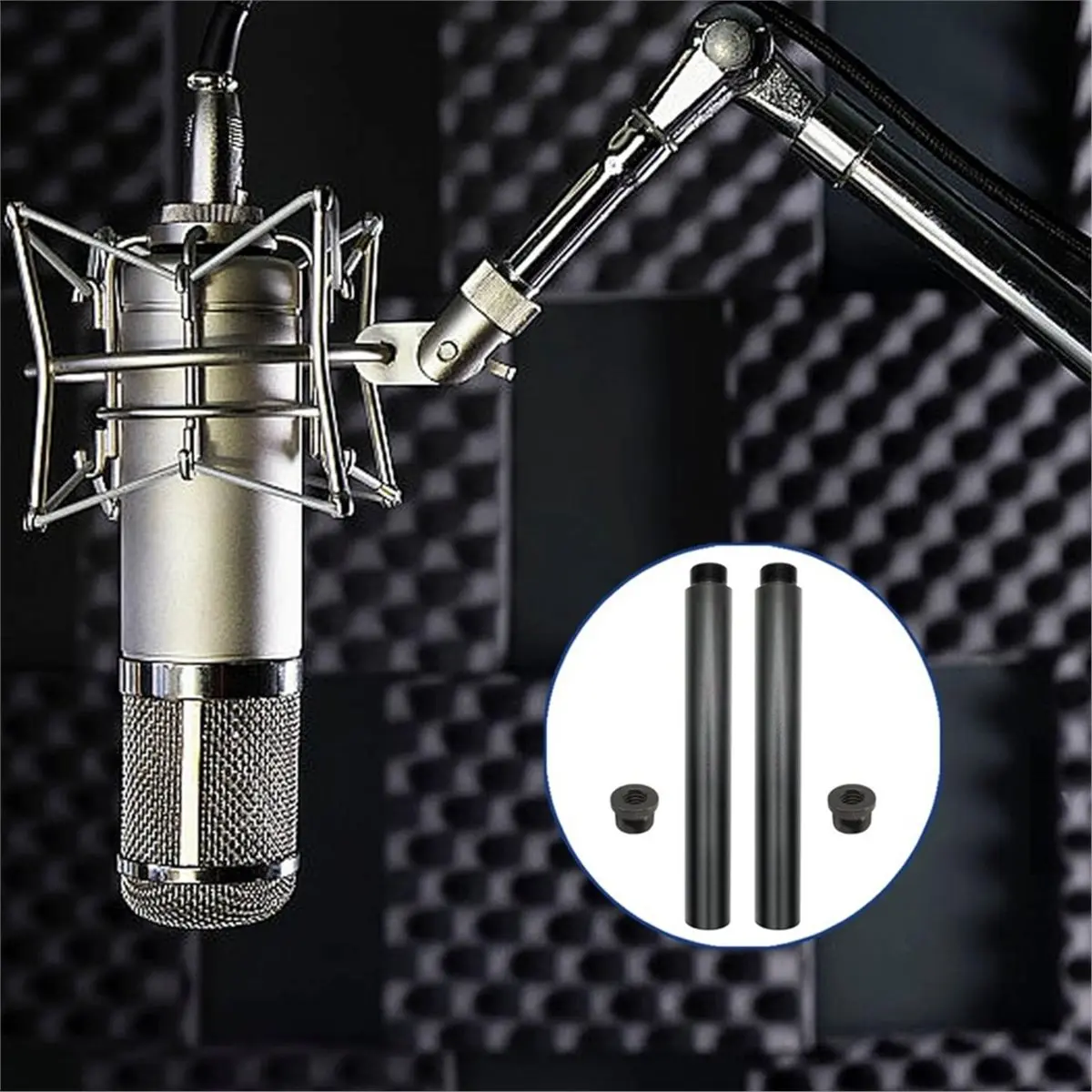 【A75T】 Mic Stand Extension Tube with 3/8