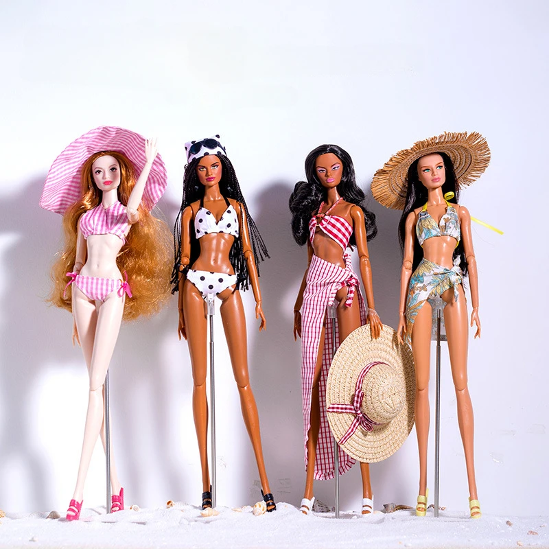 Supermodel Doll Clothes Suit European Fashion Vacation Style Bikini Accessories Set Princess Dress DIY Limited Collection Gifts