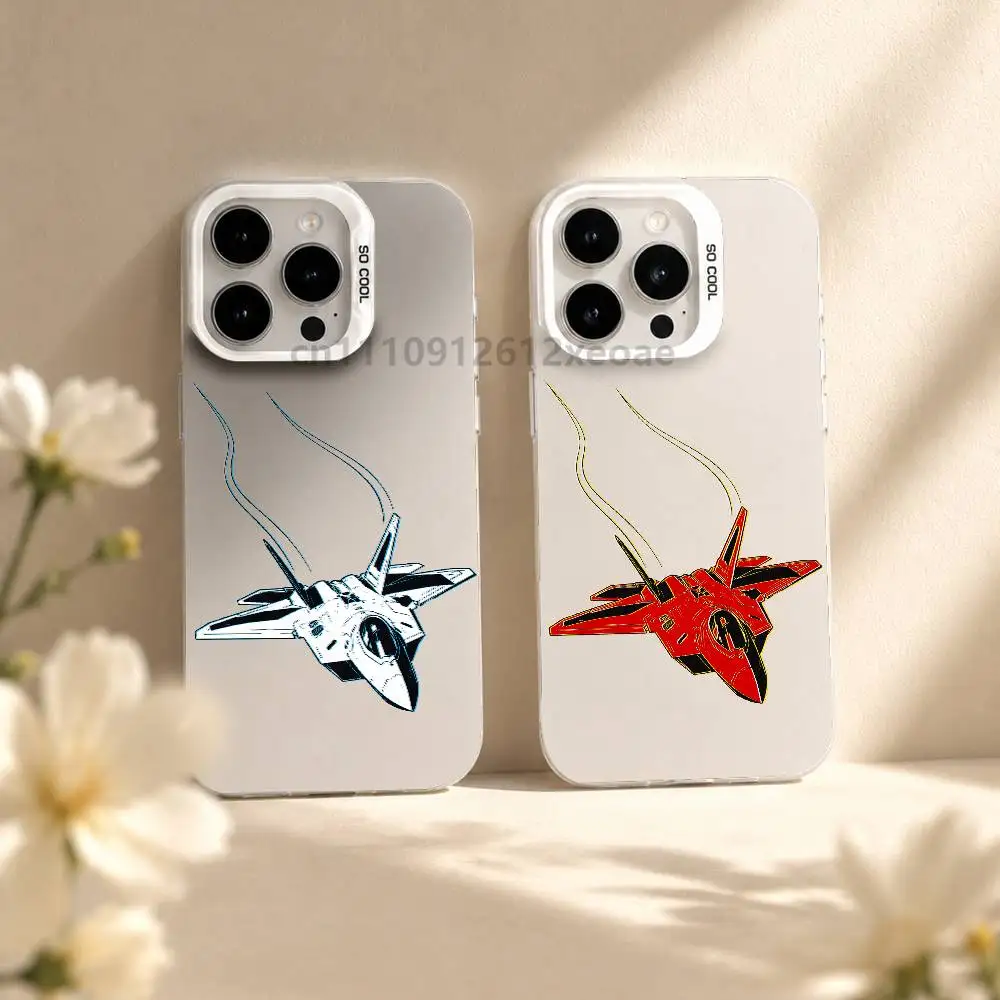 Cool Fighter Jet Phone Case For iPhone 17 Pro 16 Plus 15 14 13 17 Air 12 ProMax 11 Max  Unique  Cover Large Hole