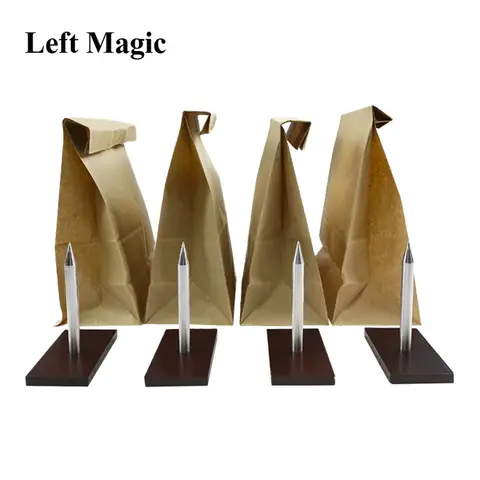 The Nail Game By Derren Brown (4 Nails+10 Bags) Stage Magic Tricks Wooden/Acrylic Illusion Magic Show Mentalism Magic Prop