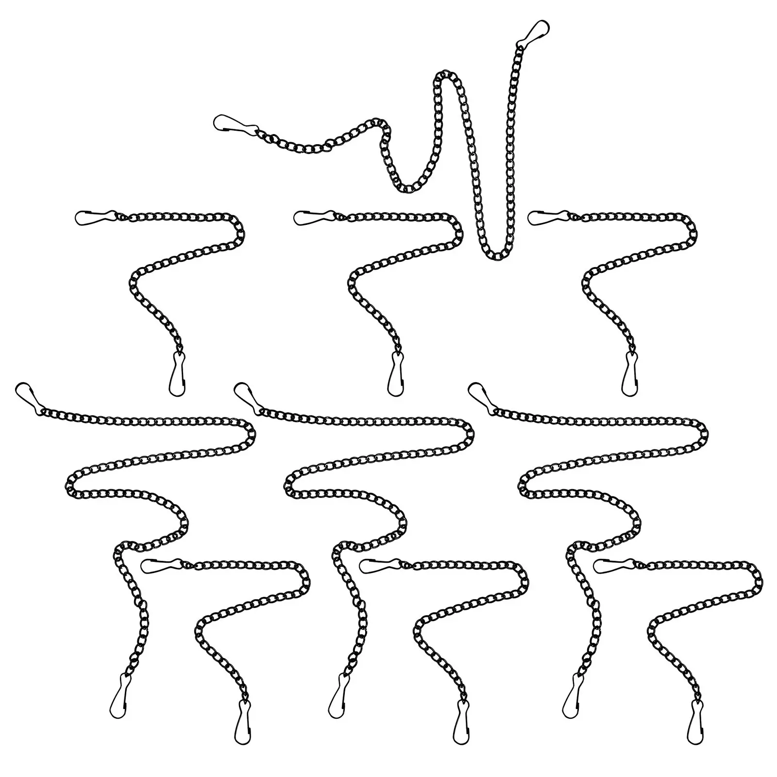 10Pcs Sign Chain with Hooks Heavy Duty Iron Hanging Chain for Posters Hanging Baskets Decorative Displays Exhibition Mall Sign