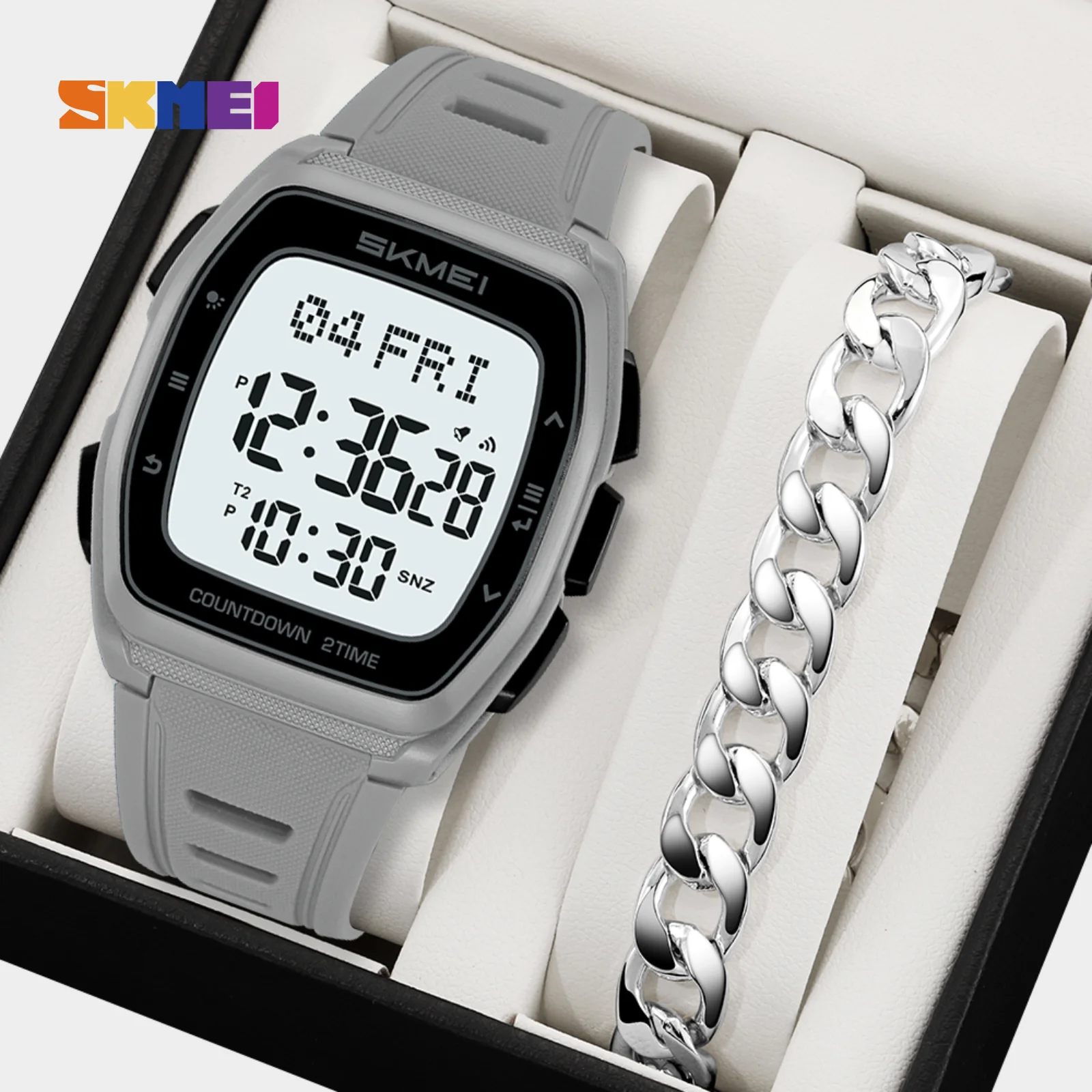 

SKMEI мужские и женские часы с хронографом и браслетом Horloges, спортивные цифровые наручные часы мирового времени, водонепроницаемые электронные часы Mannen