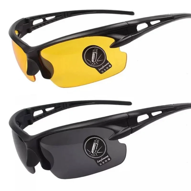 Men Night Vision Glasses Outdoor Cycling Glasses Black Frame Goggles Wholesale Women Driver Night Glasses Fashion Glasses Yellow