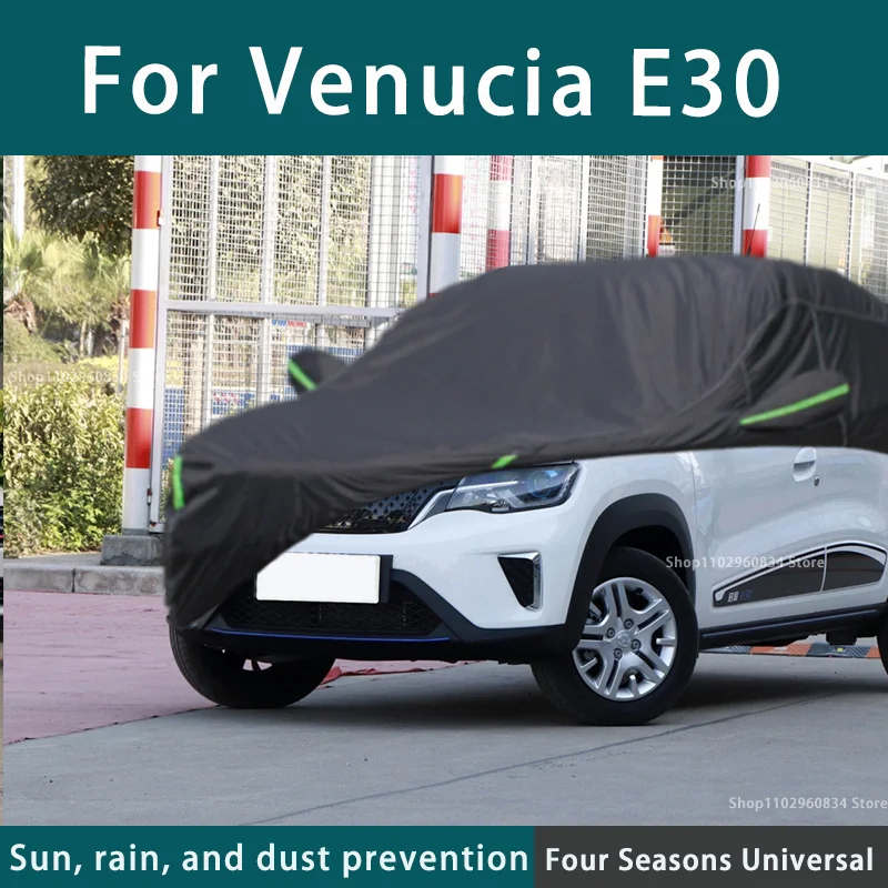 

For Venucia E30 210T Full Car Covers Outdoor Uv Sun Protection Dust Rain Snow Protective Car Cover Auto Black Cover