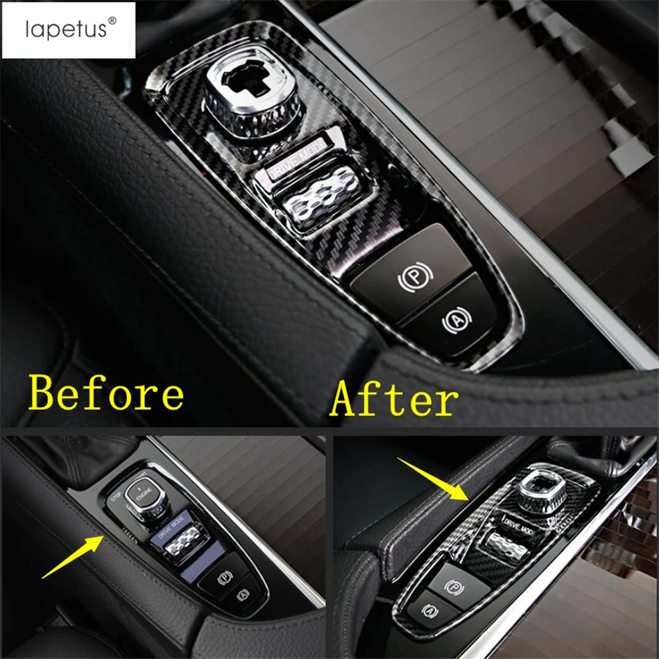 Lapetus Accessories For Volvo V90 Cross Country 2017 2018 2019 Stalls Gear Shift Parking Handbrake Hand Brake Molding Cover Trim