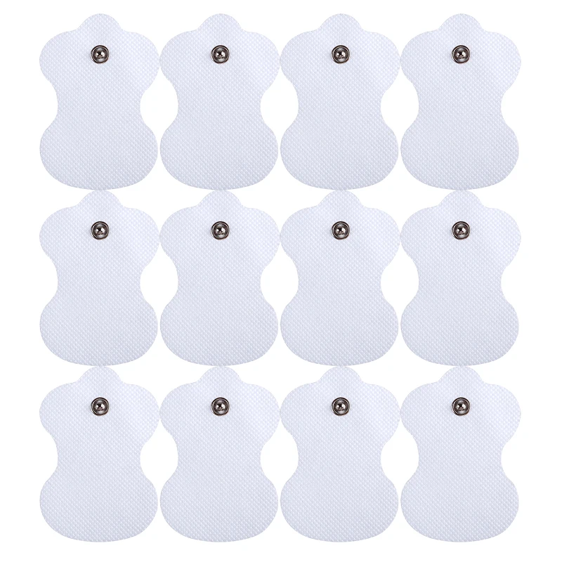 Adesivos reutilizáveis de eletrodo de botão de 3,5 mm com fivela combinada para acessórios de massageador de máquina digital TENS