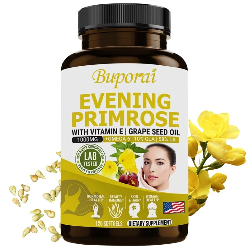 

Вечерние капсулы с масляным прижимом - способствующие здоровью кожи и сердечно-сосудистой области - питательная поддержка для женщин