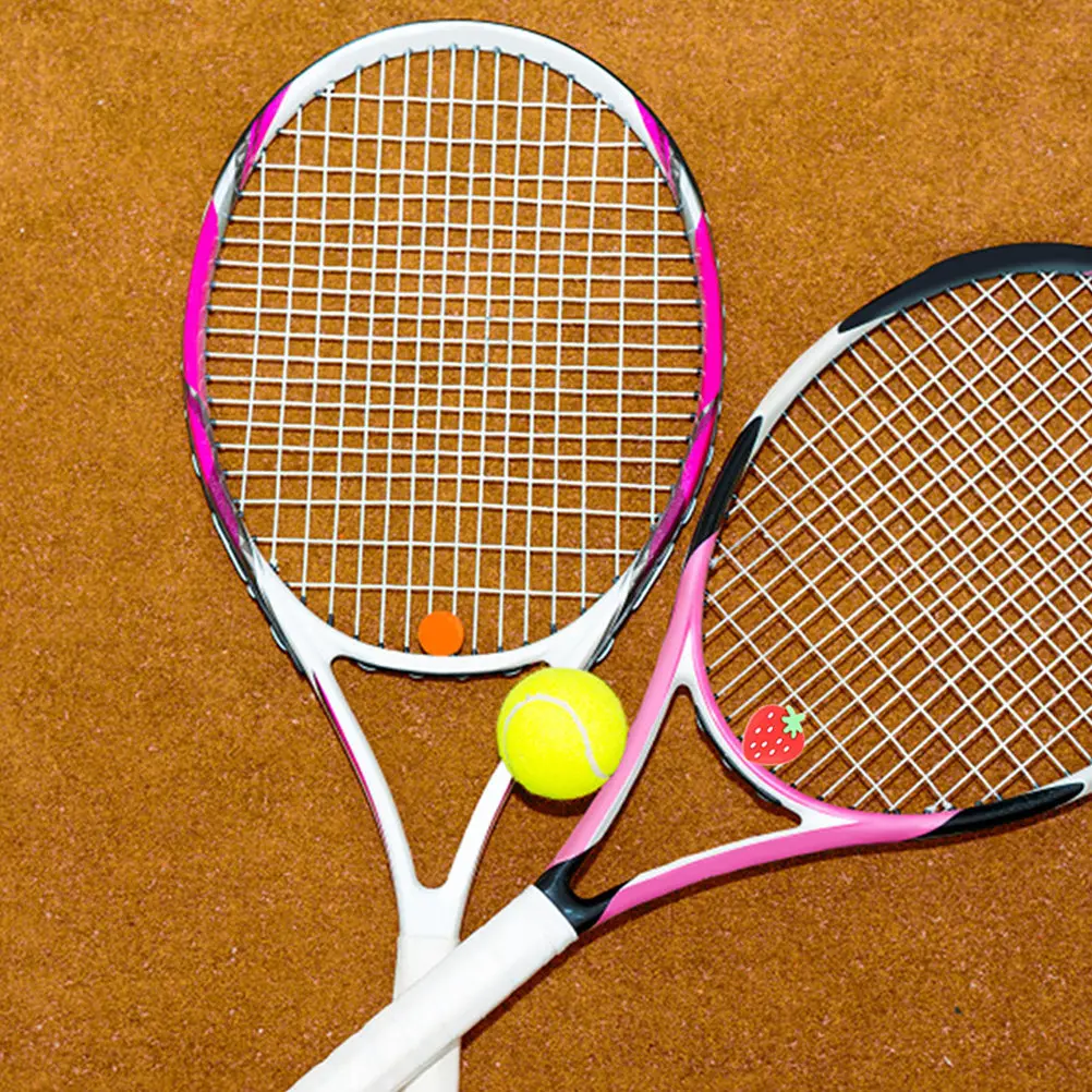 

4Pcs Tennis Racket Vibration Dampeners Silicone Shock Absorbers Comfortable Grip Professional Tennis Accessory Portable