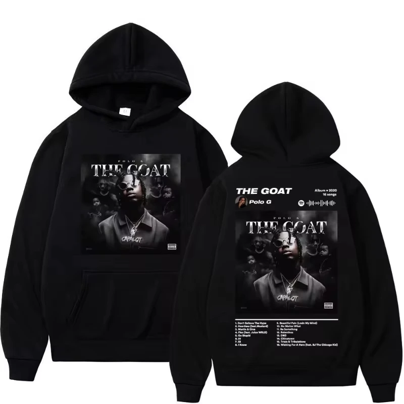 

Rapper Polo G Music Album Graphic Hoodies Men's Women's Harajuku Hip Hop Oversized Pullovers Fashion Vintage Hooded Sweatshirts