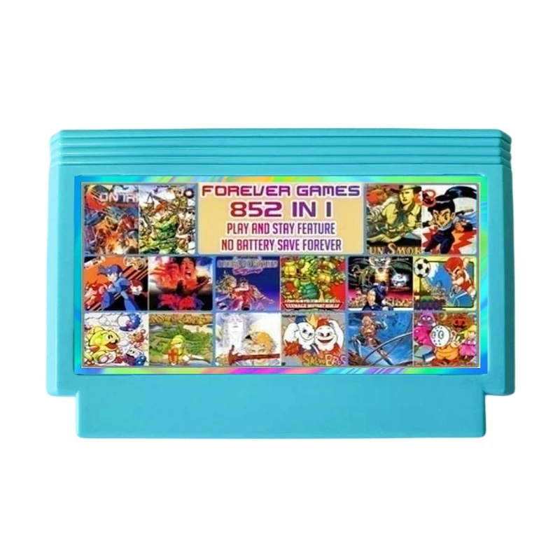 

The Latest DUO GAMES OF 852 in 1 (405+447) Game Cartridge for FC Video Console Total 852 Games 1024MBit Flash Chip in Use