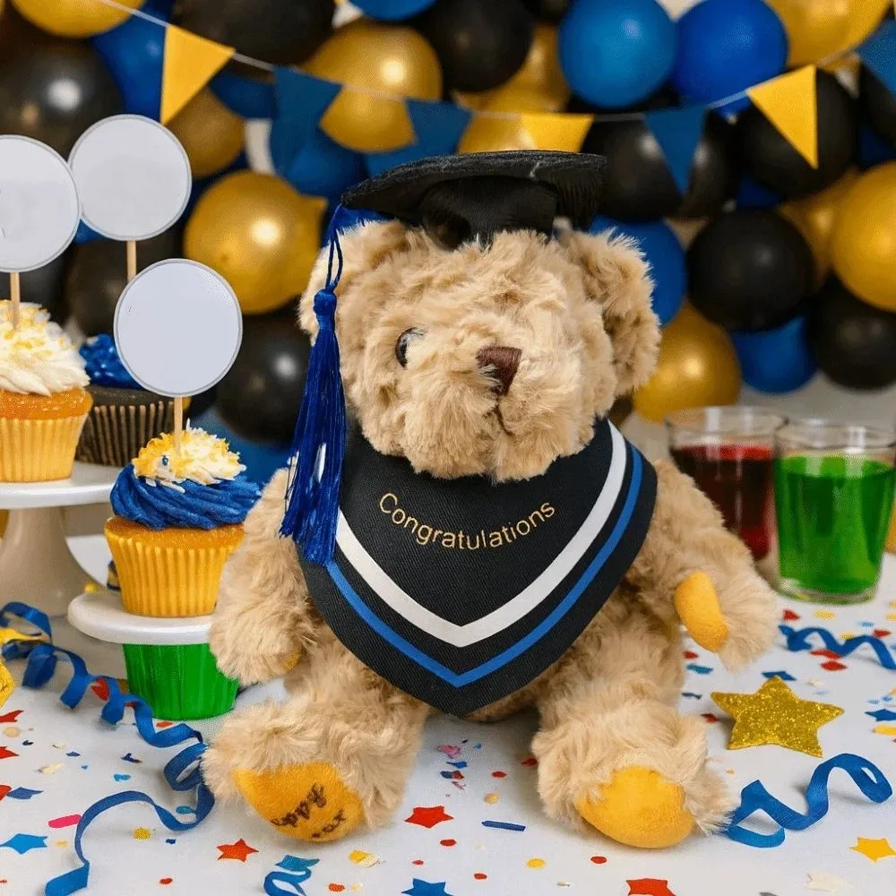 

Cartoon Graduation Season Bear Cute Soft Stuffed Graduation Bear 20cm Doctoral Cap Bear Animal Room Decor