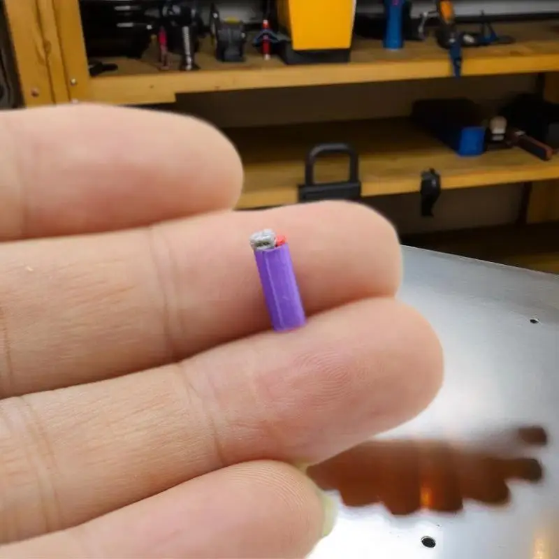 Dollhouse Miniature Smoking Gadget with 1/12 Scale Mini Lighter and Base Model