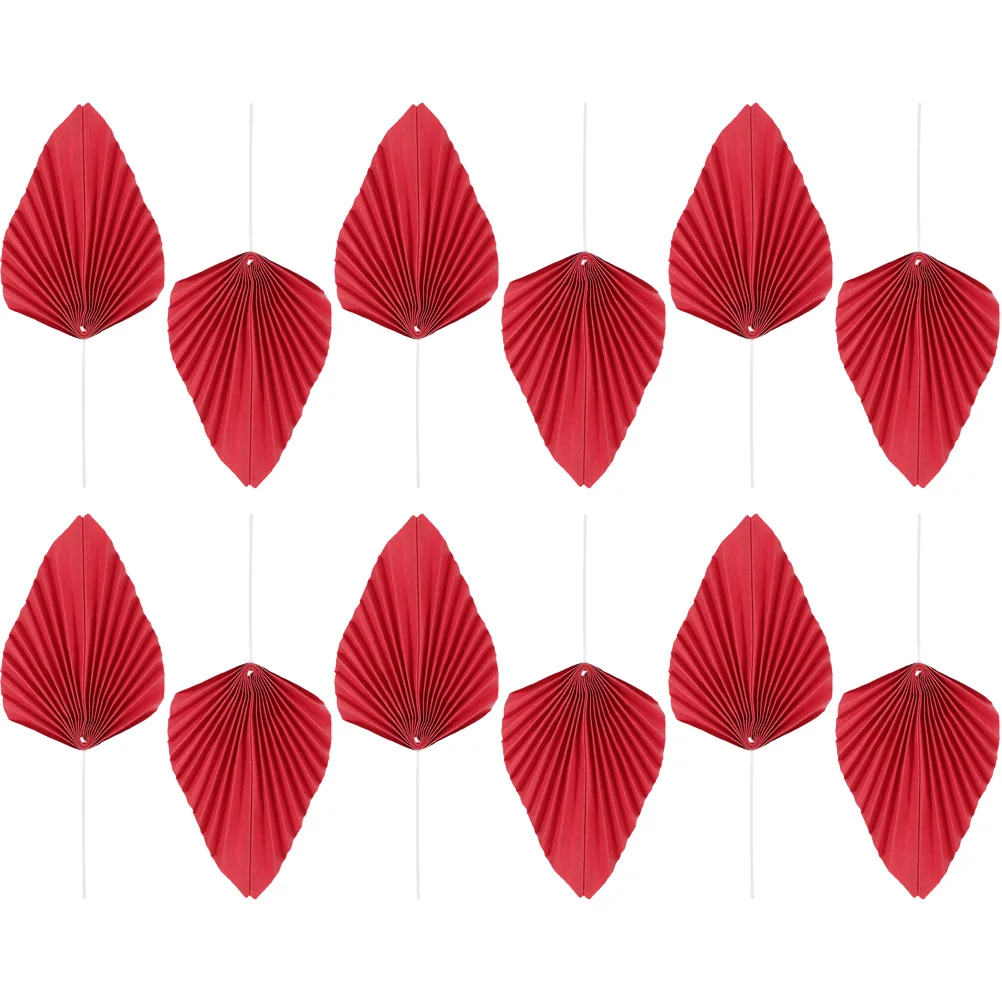 

12pcs Golden Small Size Palm Leaf Cake Toppers Birthday Wedding Party Dessert Decorations Cupcake Picks Teaching Aids