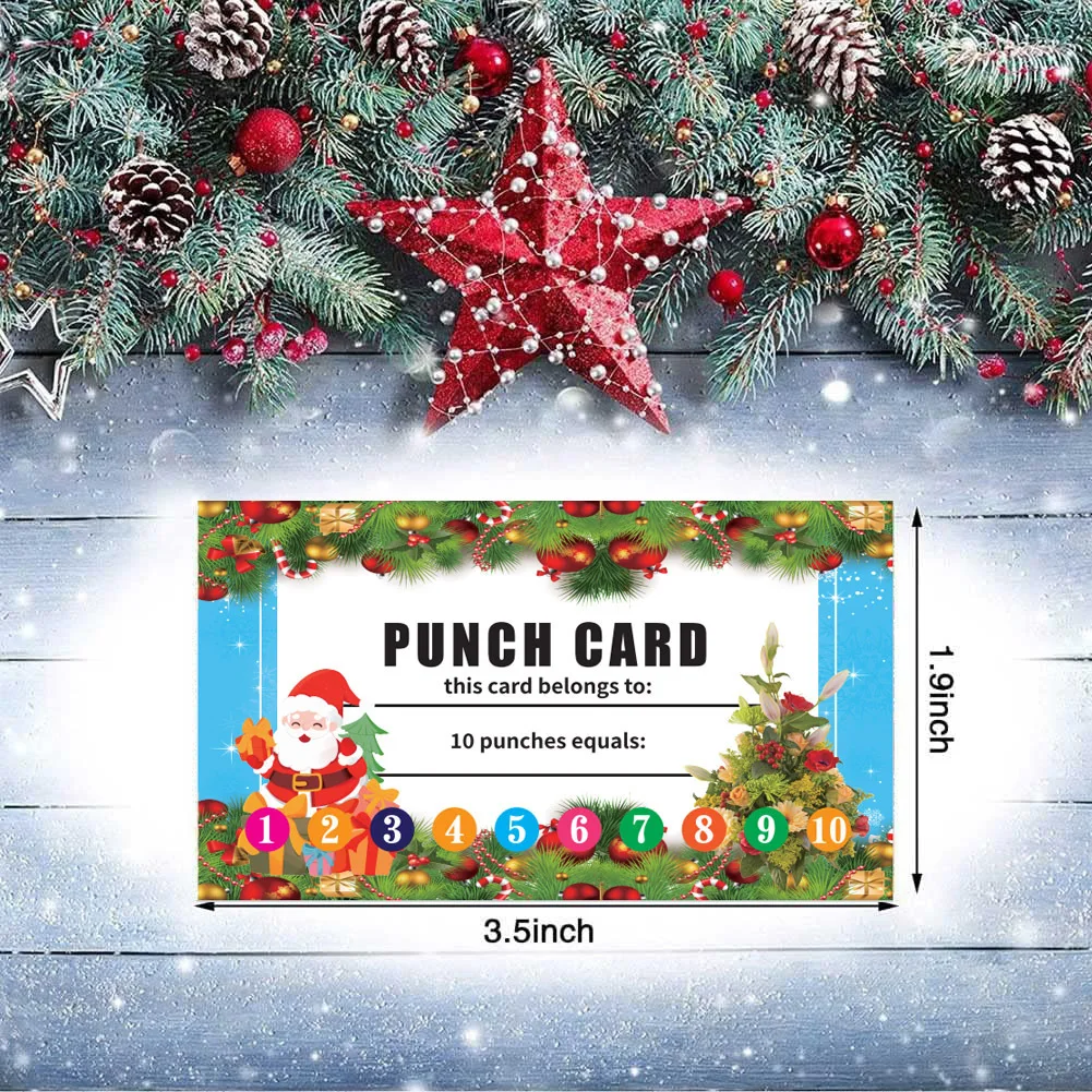 50pcs Reward Punch Cards, Incentive Loyalty Reward Card, Incentive Awards for Classroom Business Behavior Students Teachers