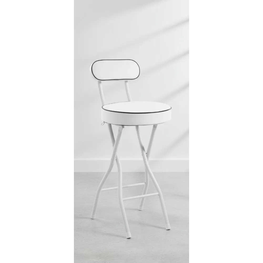 

Складной барный стул со спинкой, табурет с мягким сиденьем, портативный складной стул для взрослых с кухонным островом