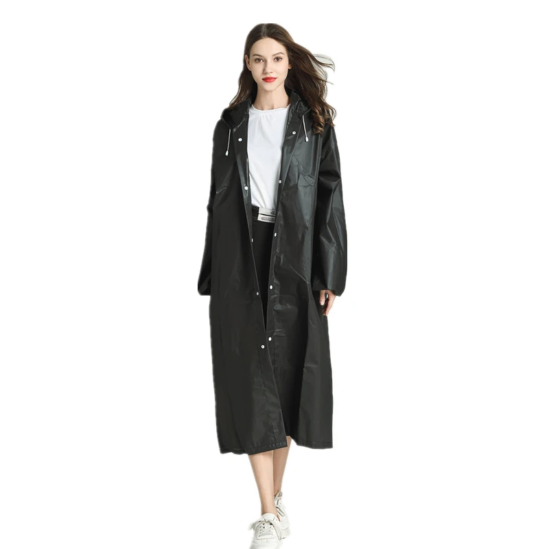 

Дорослие плащи из ЭВА, непроницаемое водонепроницаемое дождевик для мужчин и женщин, дорожное утолщенное пончо с капюшоном для рыбалки, кемпинга