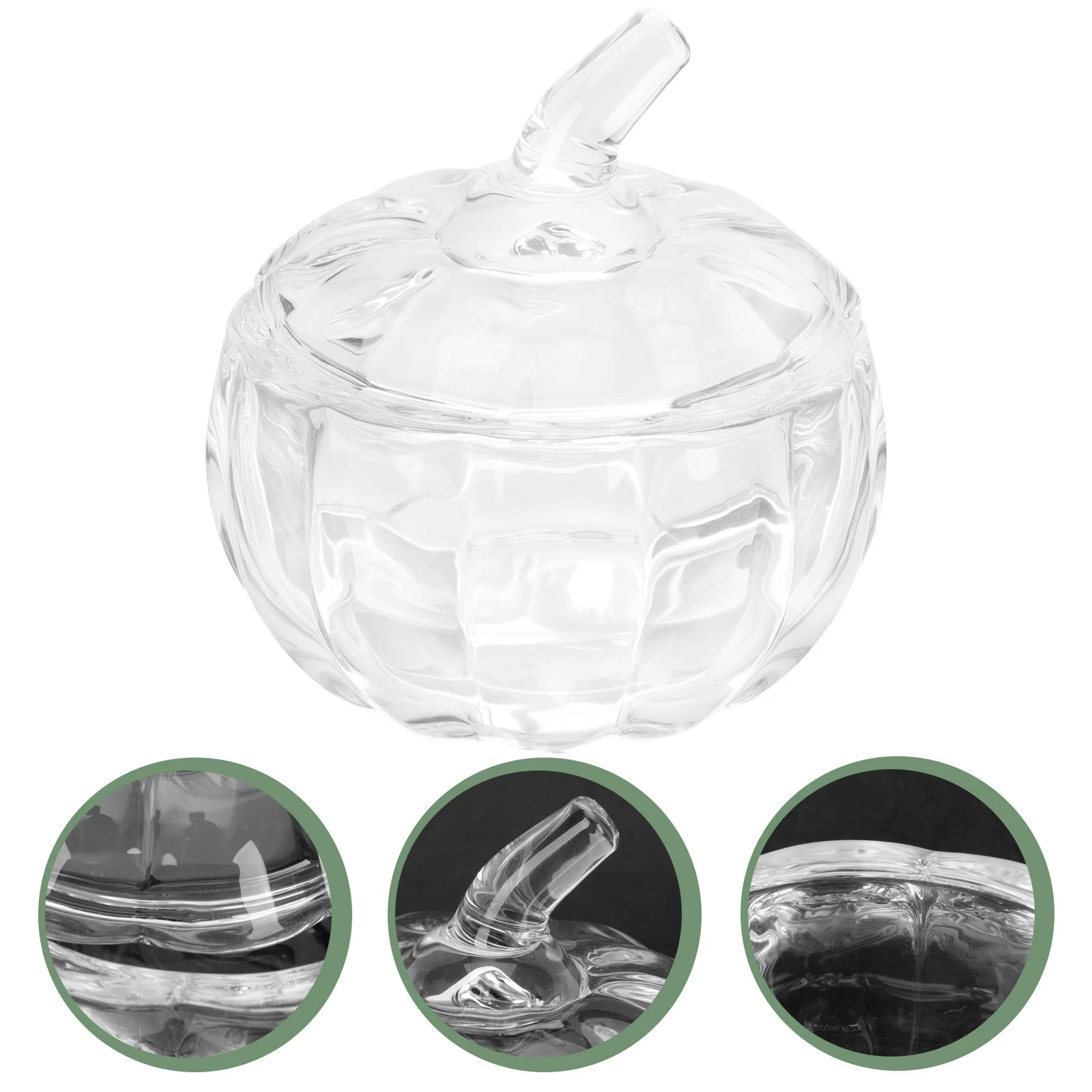 

Pumpkin Glass Candy Jar Transparent Snack Container for Dried Fruit Tea Coffee Storage Household Kitchen Supplies