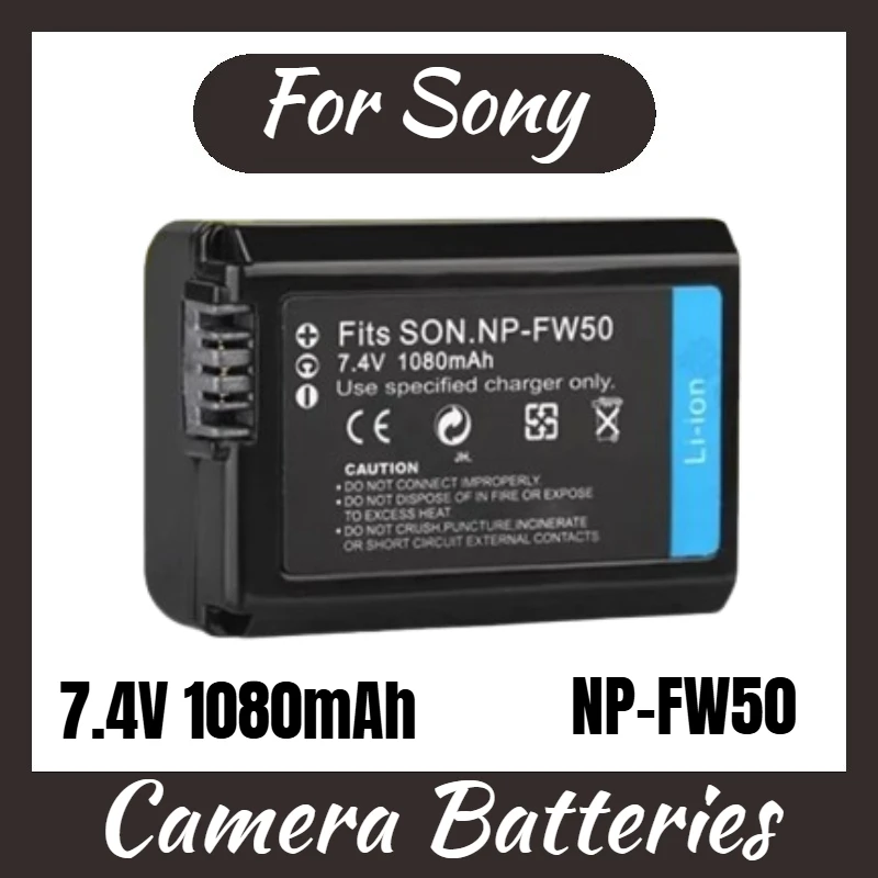 

New Replacement Camera Battery 7.4V 1080mAh NP-FW50 for Sony Alpha A3000 A5000 A6000 A6100 A6300 A6400 A6500 NEX-3 A7R 5T 5N