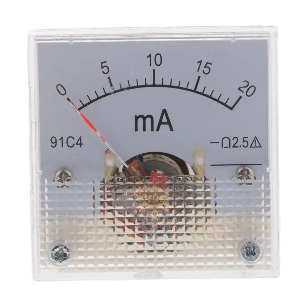 Amperemeter DC Analog Current Panel Meter Sensor Electricity Level Meter for Battery and Electrical System