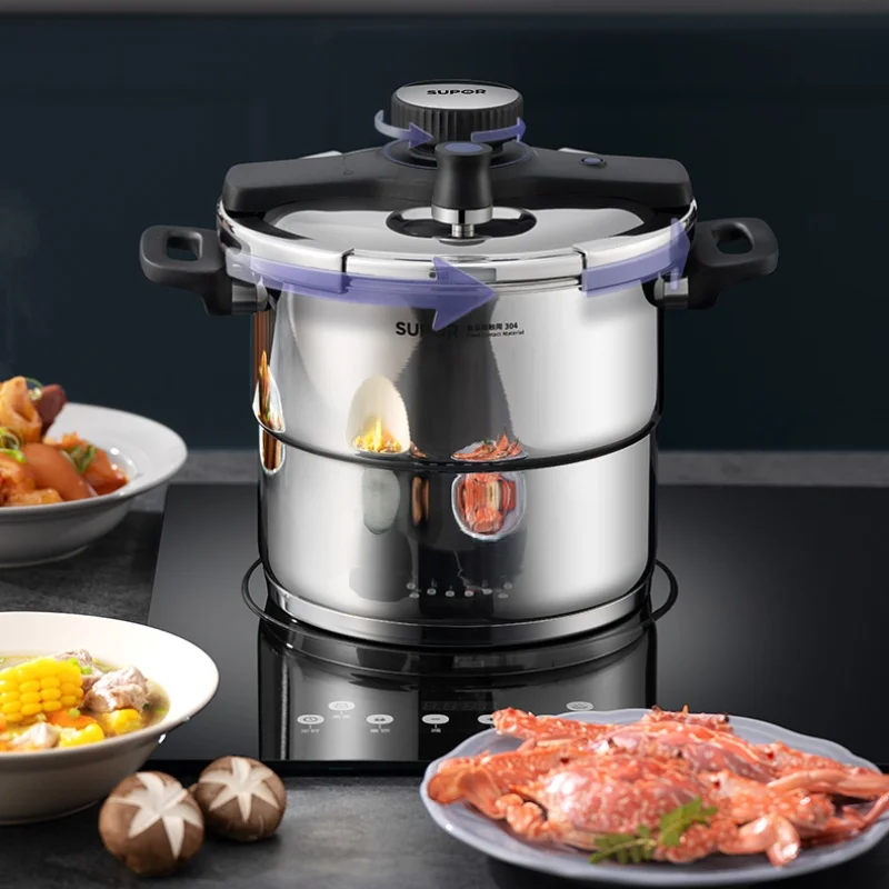 304 Stainless Steel Pressure Cooker 100kap Quick Cook Suitable for Electric and Gas Stovetops