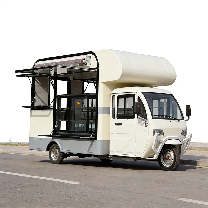 Custom Food Trailer with Wrap Graphics and Branding and Customer Awning and Serving Window for Professional Appearance
