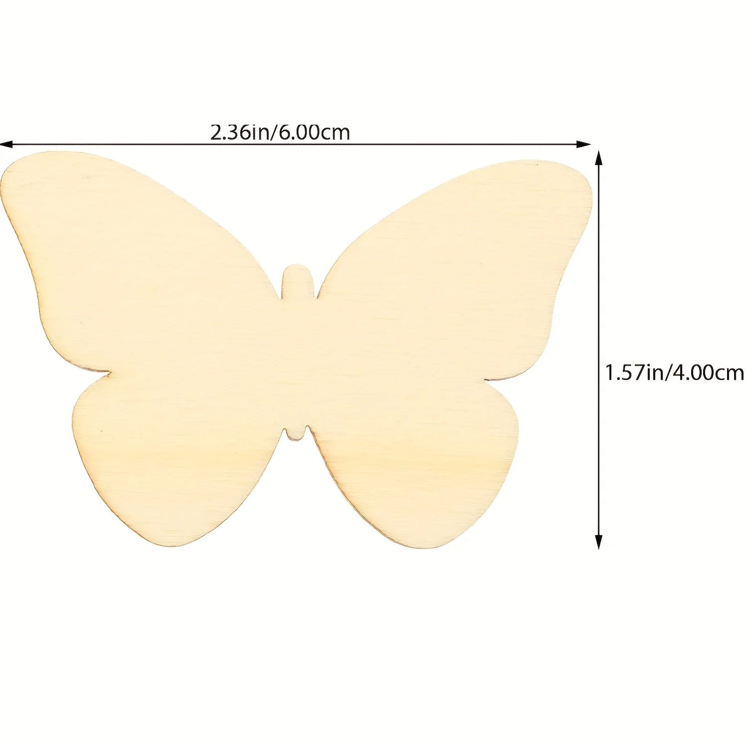 20 szt. Drewniane kształty motyla rzemiosło Blank, niedokończone wycięcie w kształcie drewnianego motyla, boże narodzenie, wesele, dekoracja DIY