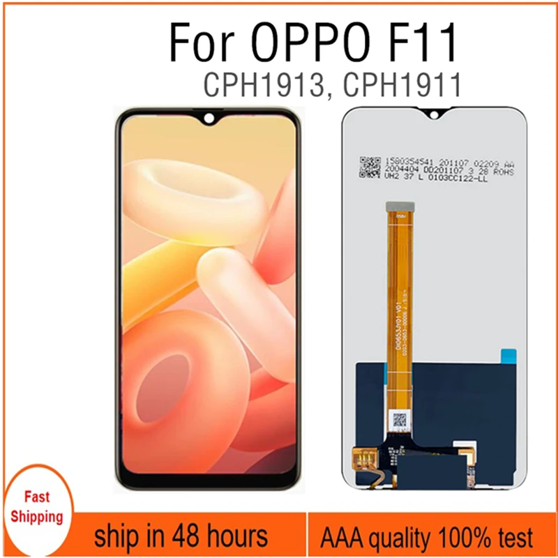 

Для OPPO F11 LCD дисплей кодирующий преобразователь сенсорного экрана в сборе запасные части для OPPO F11 CPH1913 CPH1911 LCD