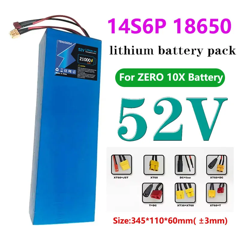 18650 Original Batteries for ZERO 10X Electric Scooter 52V 18.2ah/23ah 21Ah Dual Motor Battery 1500W