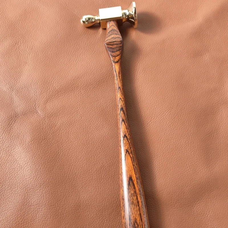 

Handmade Leather Tools Wooden Handle Copper Hammer Wire Hammering 260mm 160g Wire Embedding Hammer Mirror-polished Copper Head