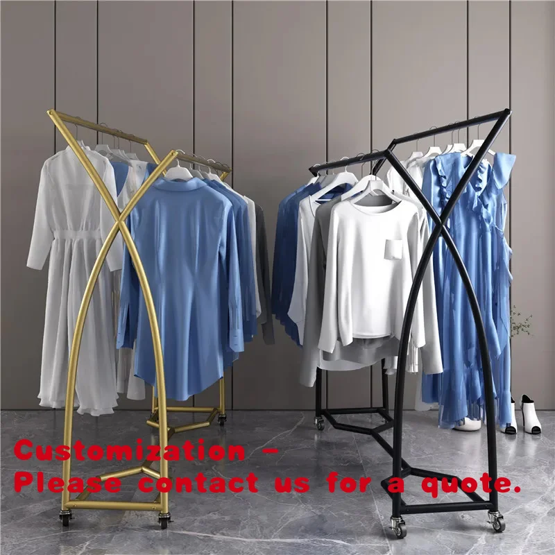 

Customize.Kainice Boutique Clothing Store Display Stand Gold Clothes Hanger Gondola Hanging Rail Boutique Furniture Retail Store