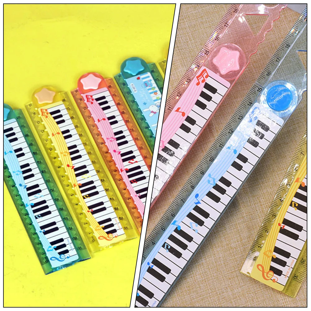 20pcs Foldable Straight Plastic School Student Ruler Lightweight Reusable Ruler For Daily Use Portable Learning Tool