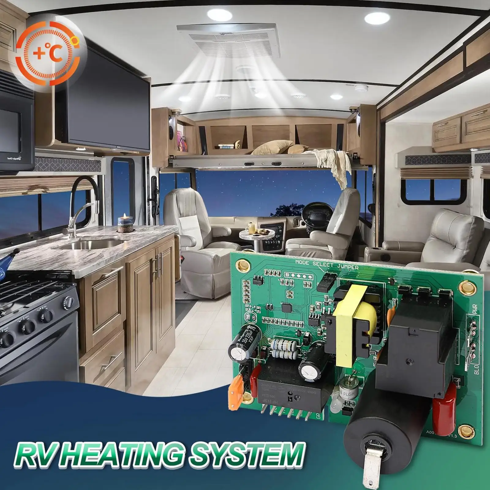 

Плата управления электрическим вентилятором 12В, качественный пластиковый модуль для печи-обогревателя RV, серии 7920-II DFMD 80D