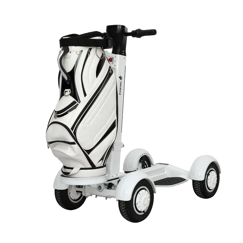 48V 14Ah Portable Golf Scooter with Quick-Detach 4-Wheel Electric Trolley Foldable Lithium Battery Carry Bag